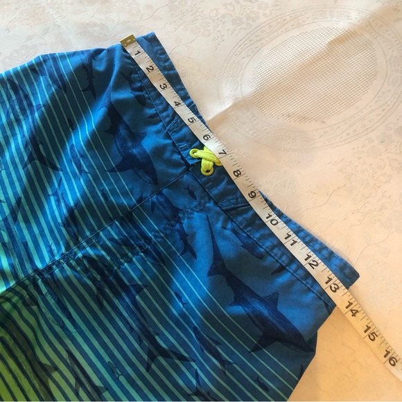 Ocean Gear Boys Size XL(14-16) Blue Fish Design Swimming Trunks Baiting Shorts - Picture 6 of 15